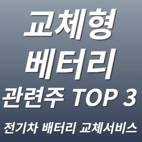 교체형 배터리 관련주