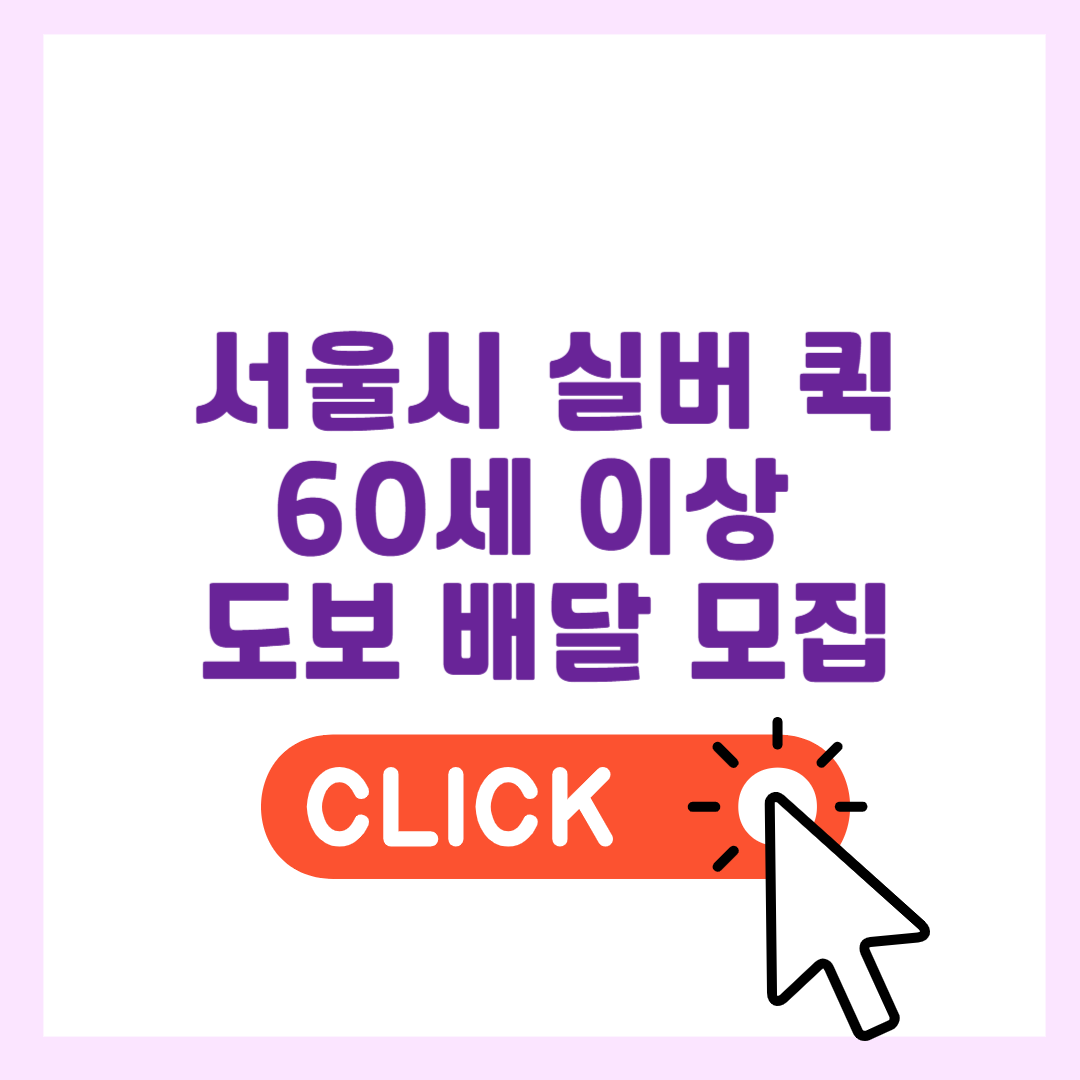 서울시 실버시 모집