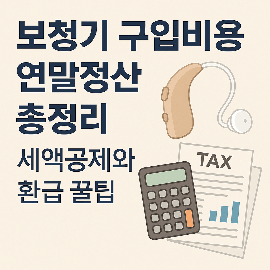 보청기 구입비용 연말정산 완벽 가이드