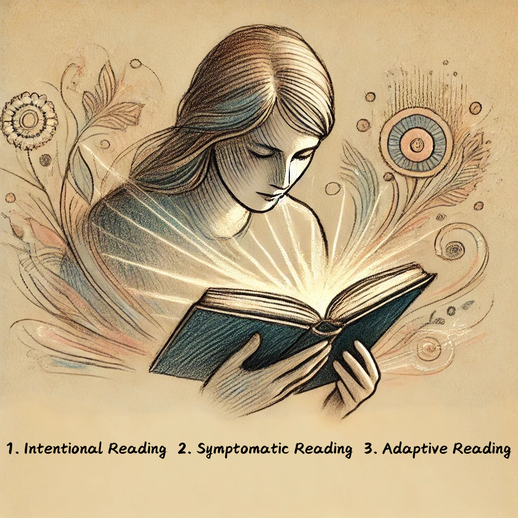 세 가지 읽기 방식(의도적·징후적·적용하며 읽기)과 해석