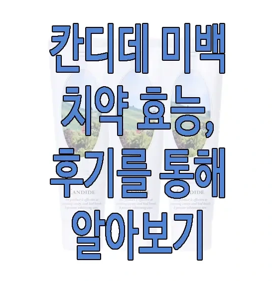 칸디데 미백 치약에 관한 글 보러 가기 링크 사진