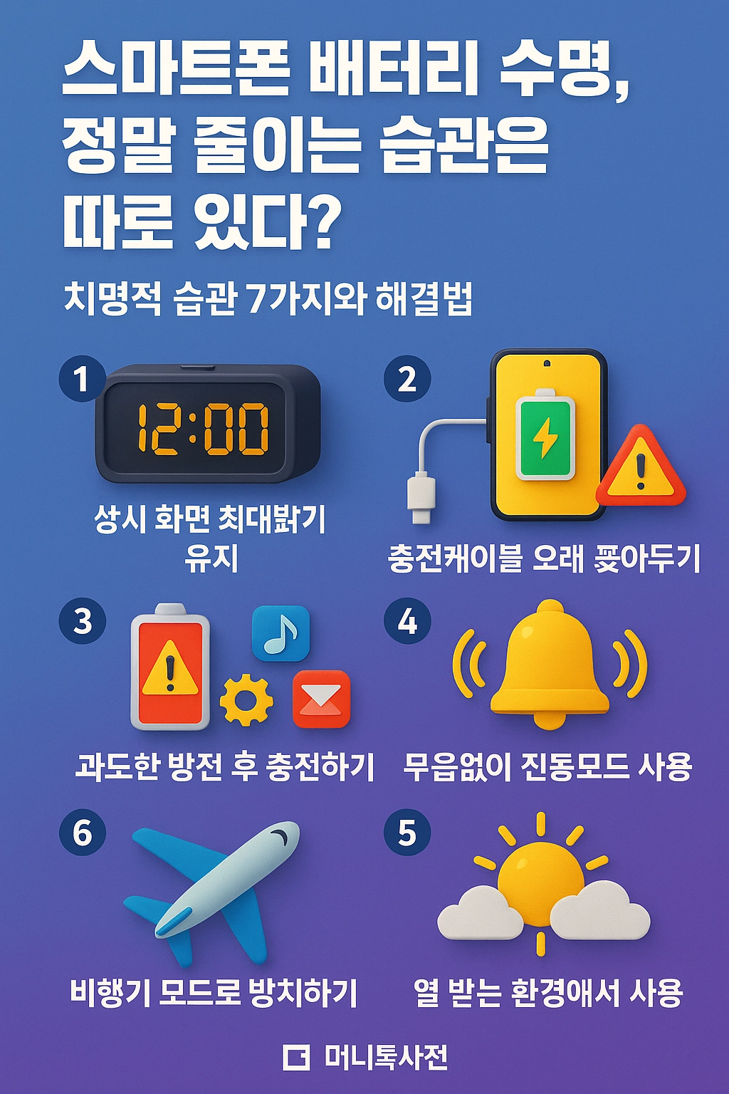 스마트폰 배터리 수명, 정말 줄이는 습관은 따로 있다 치명적 습관 7가지와 해결법