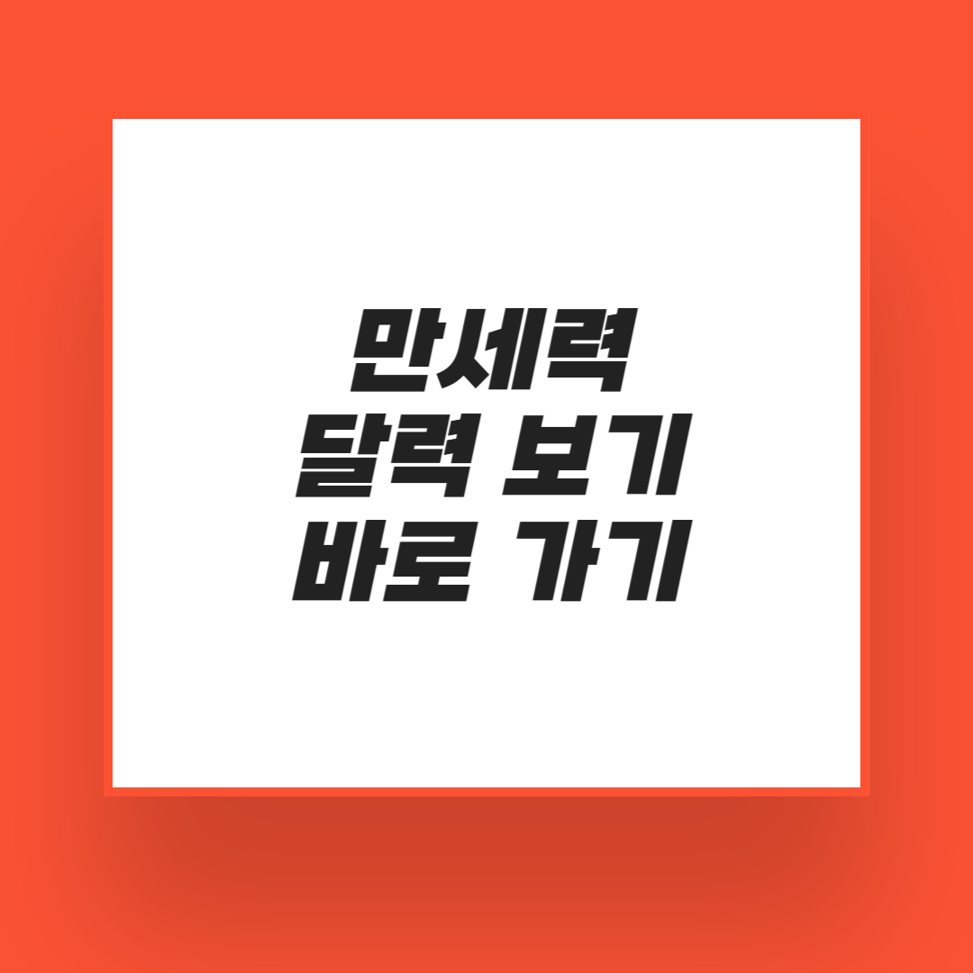 만세력 달력 보기