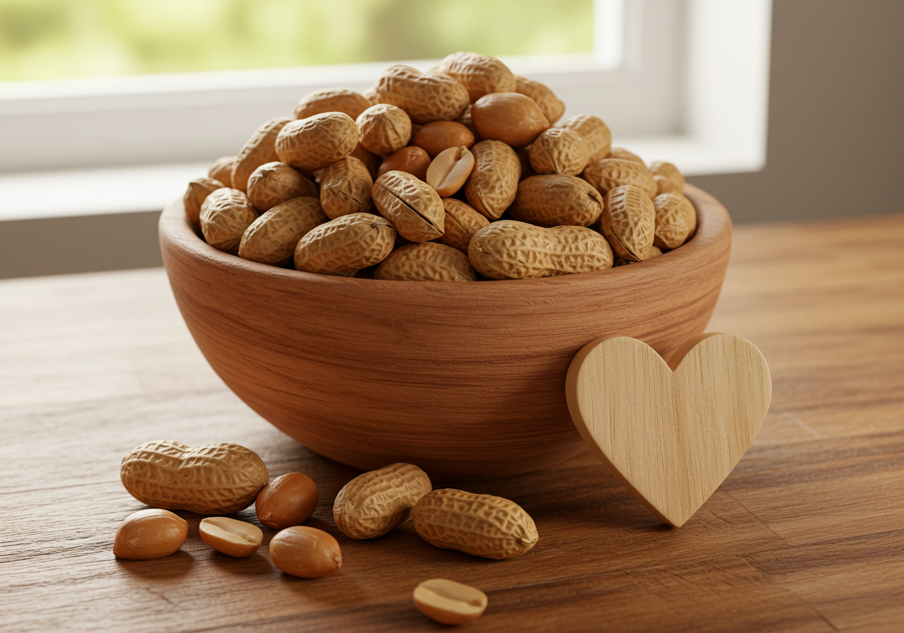 심장 건강에 좋은 볶은 땅콩 이미지