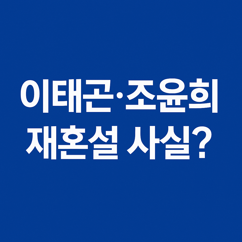 이태곤 조윤희 재혼설