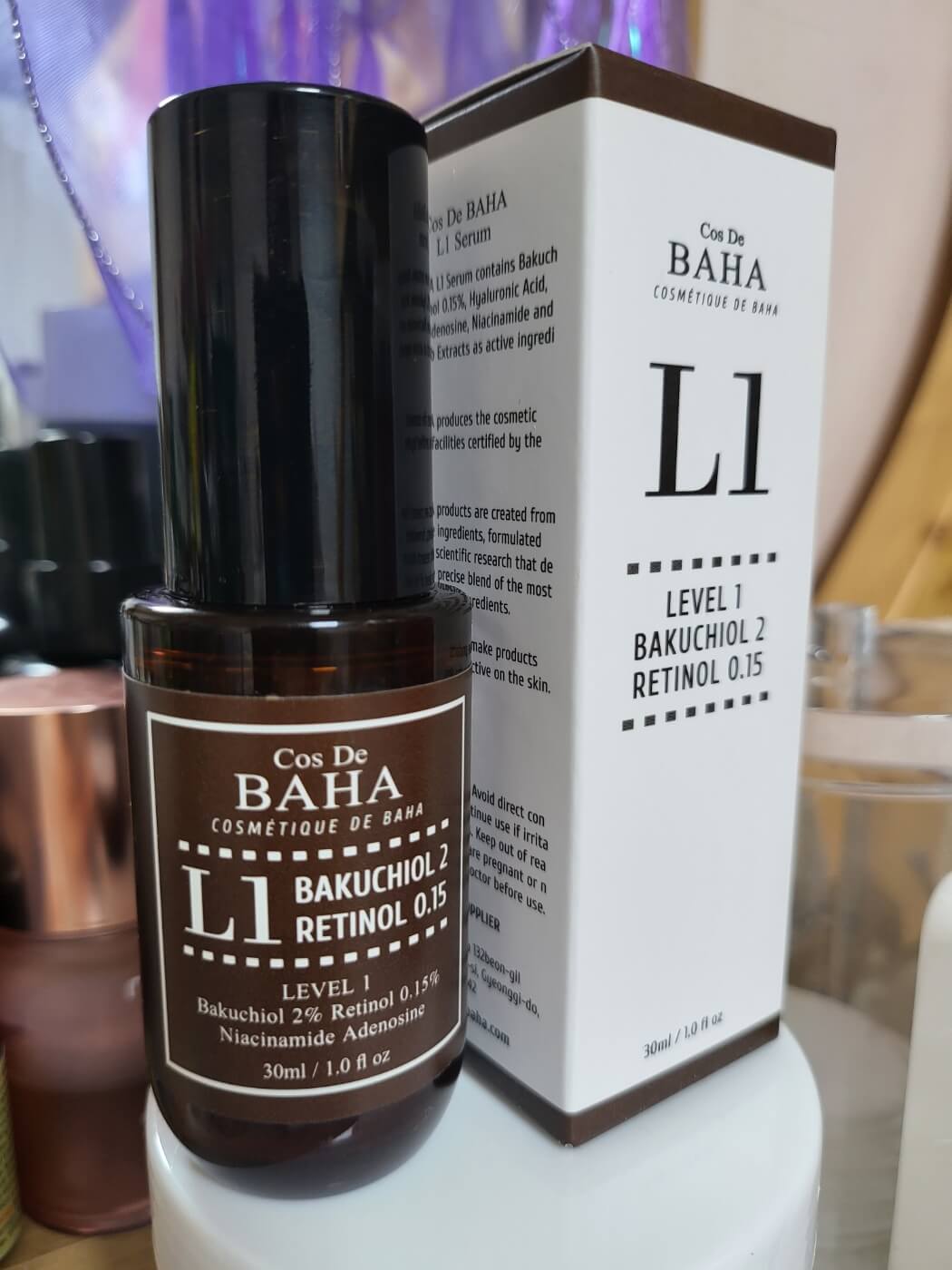 코스드바하 L1 바쿠치올 20000ppm 레티놀 5000IU 비타민A 앰플 세럼