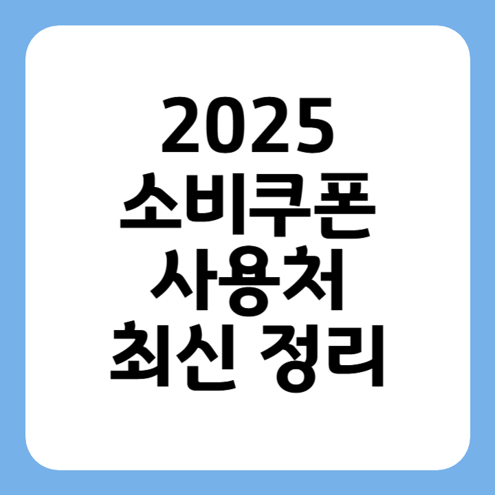 썸네일 2025소비쿠폰 사용처 최신정리