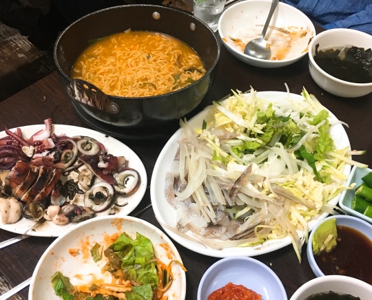 관악구 오징어회 맛집, 청송산오징어