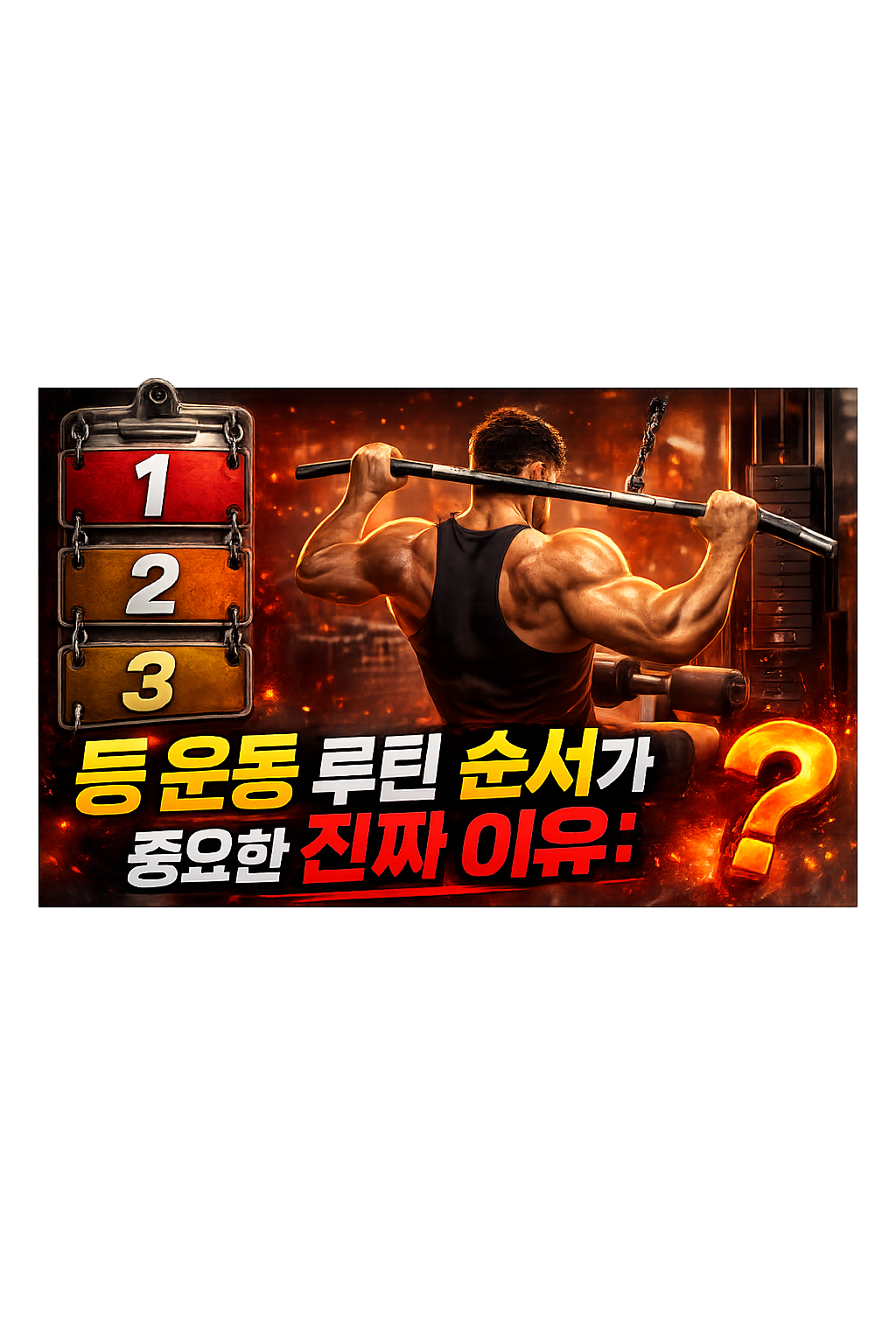등 운동 루틴 순서가 중요한 진짜 이유