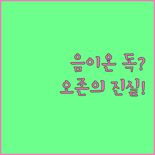 공기청정기 음이온 기능 장단점과 오존..