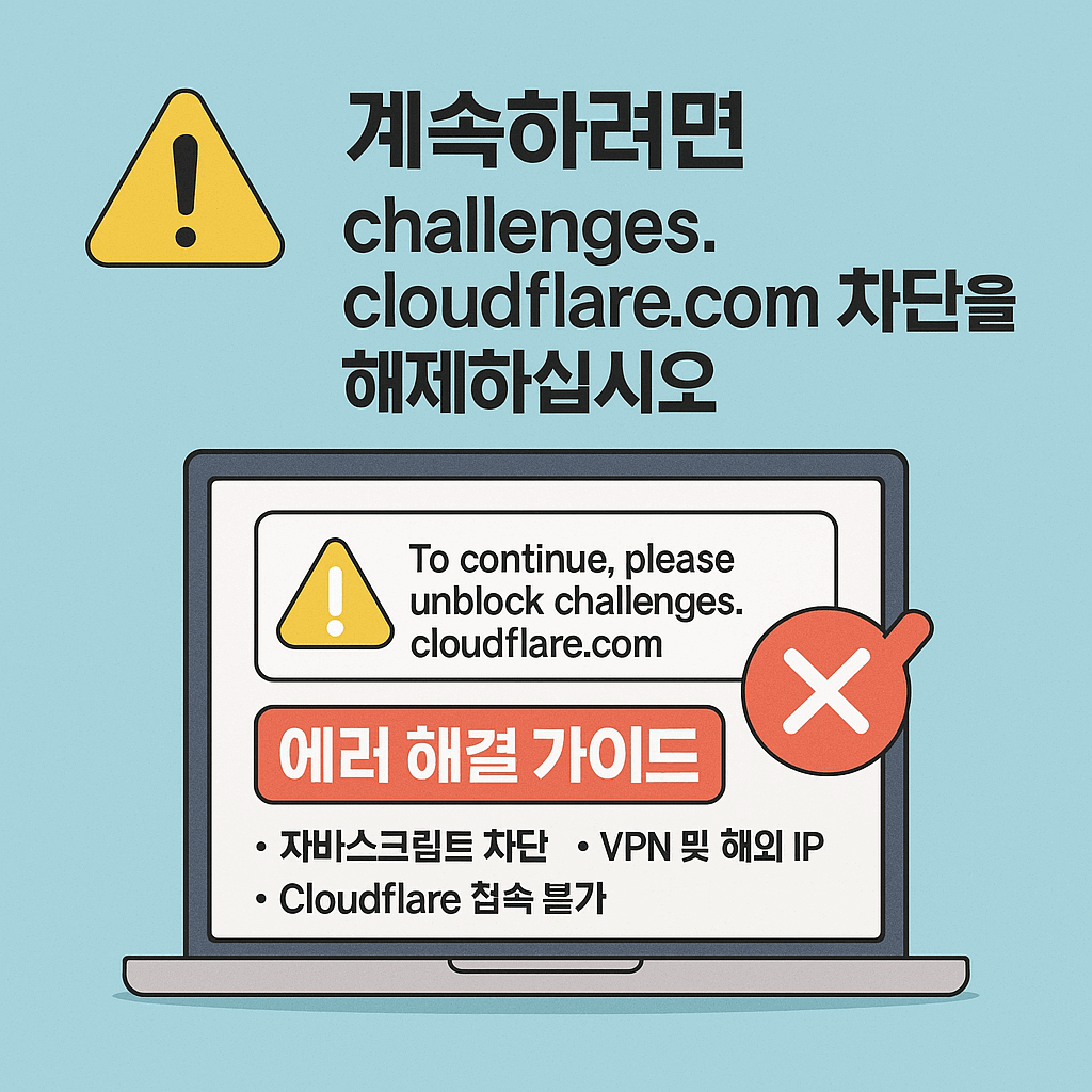 Cloudflare 차단 해제 오류 해결 가이드