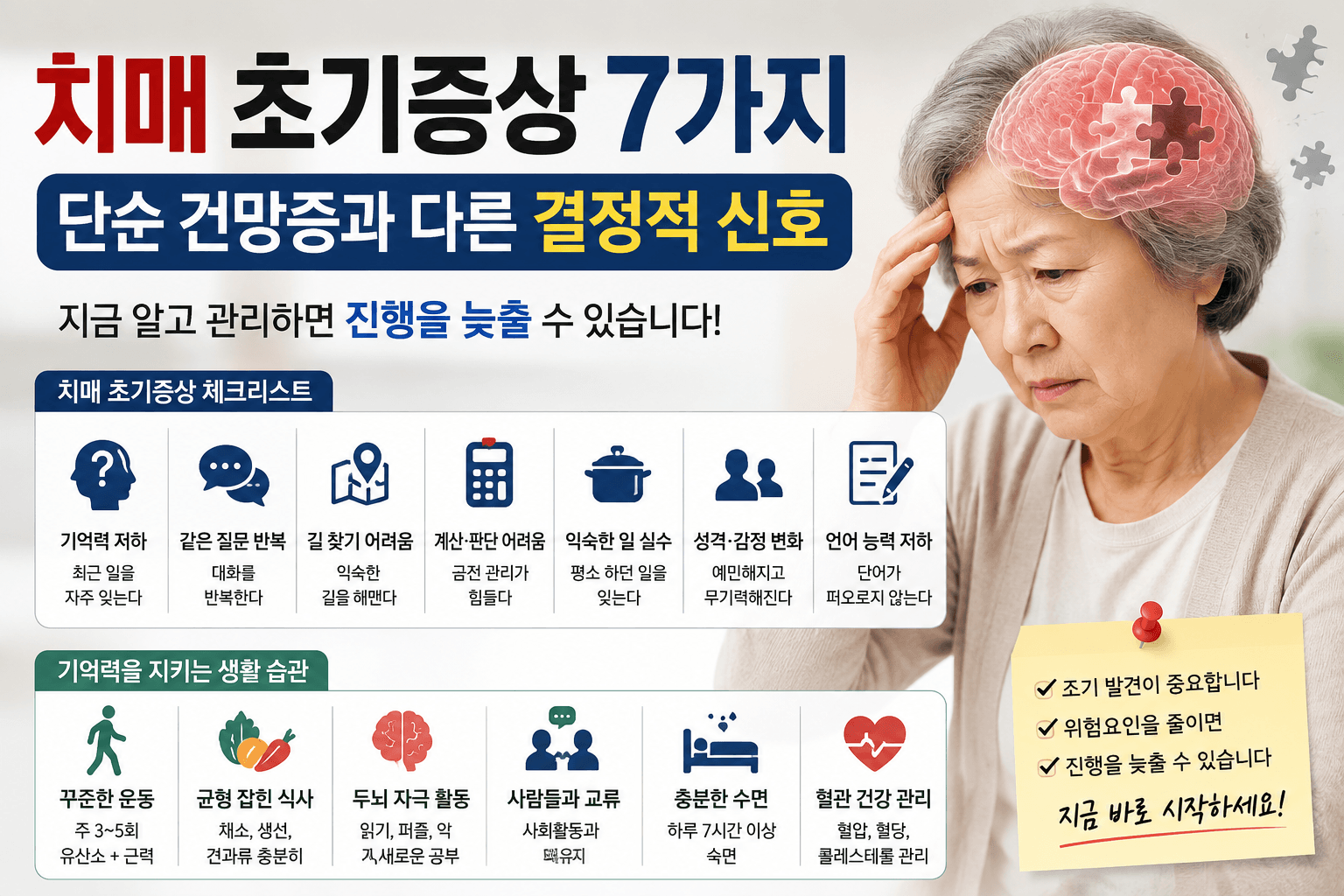 치매 초기 증상 7가지