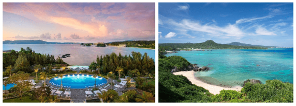 할레쿨라니 오키나와 리조트 외부 수영장 해변