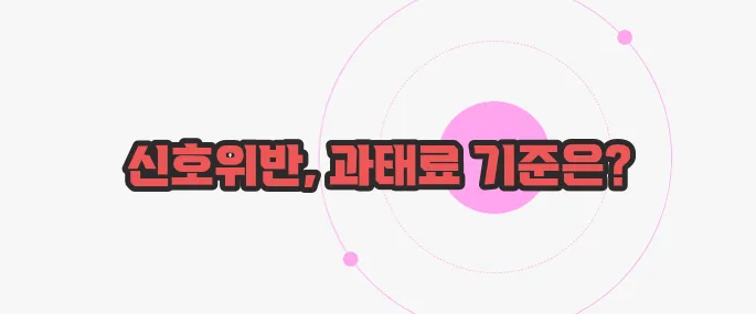 신호위반 과태료 천천히 들여다보죠