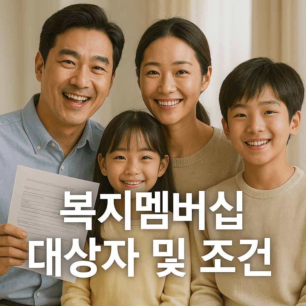 복지멤버십 대상자 및 조건