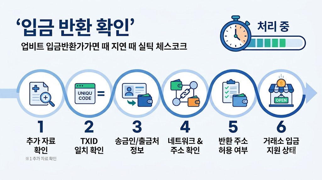 반환 주소 네트워크 확인