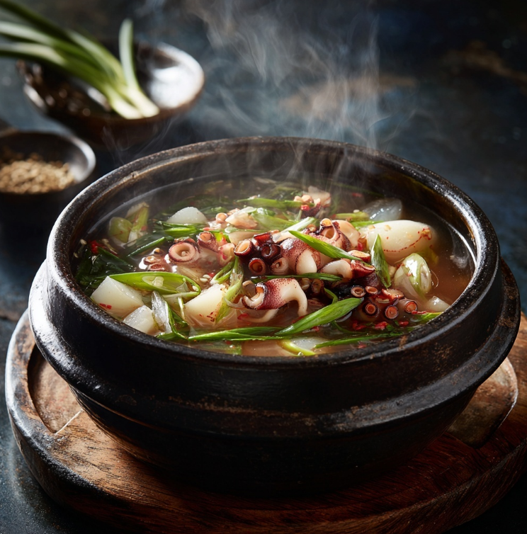 뚝배기에 담은 오징어맑은무국