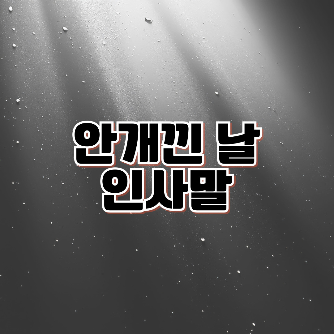 안개낀 월요일 아침 인사말 ☀️ 화요일 아침·점심·저녁 따뜻한 카톡 문구 총정리 출근길 안개주의 감성 메시지와 하루 시작 인사말 모음