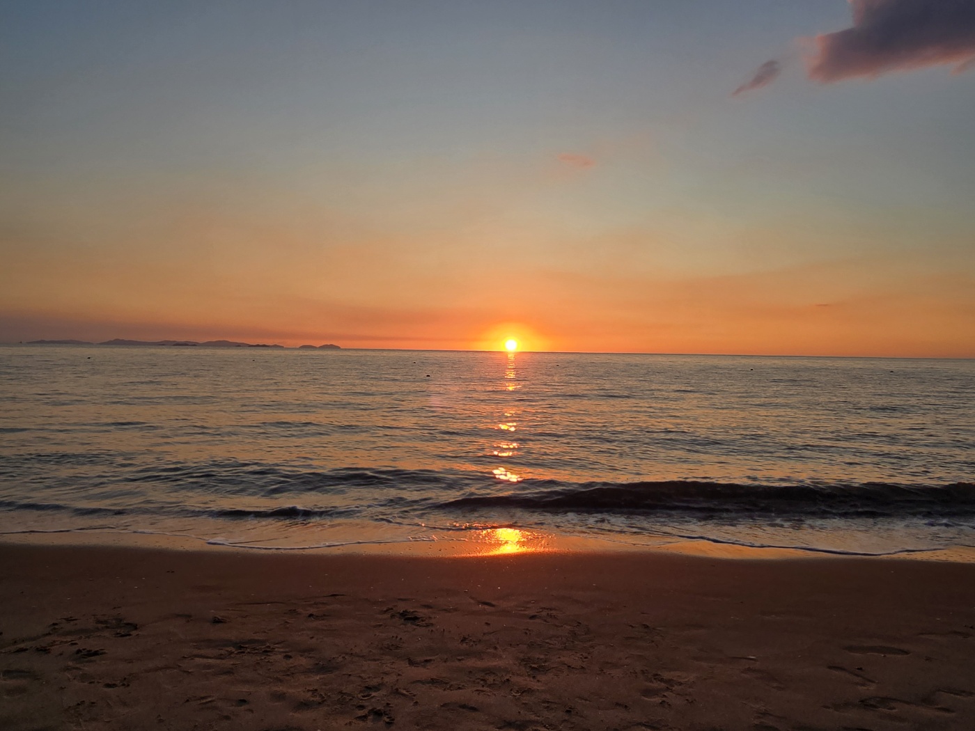 석양이 너무 예쁜 하나개해수욕장