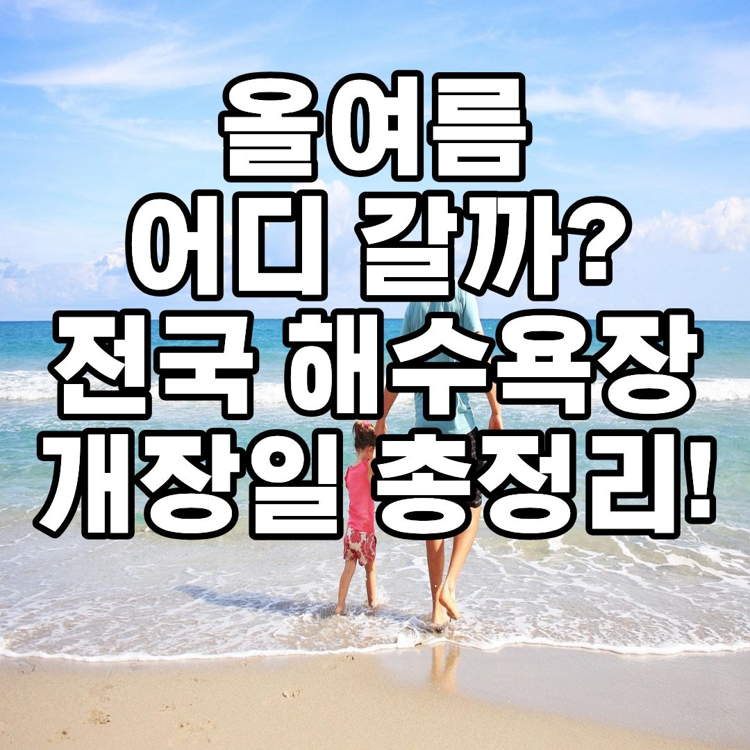 전국 해수욕장 개장일 2026 지역별 운영기간 총정리