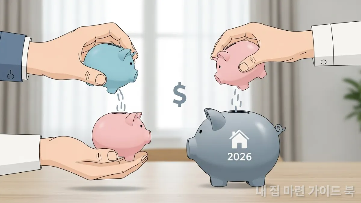 2026년 주택 시장 뉴스를 보는 한국인의 손