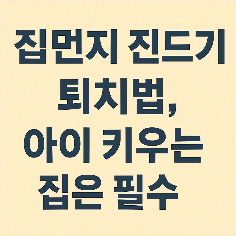 집먼지 진드기 퇴치법 – 아이 키우는 집은 필수