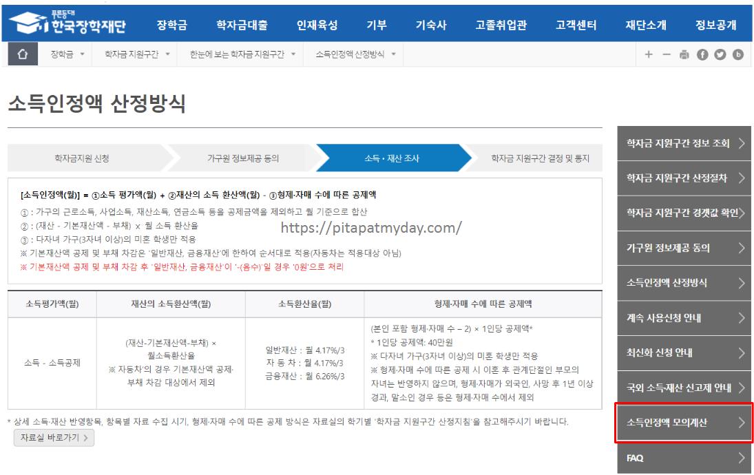 국가장학금-소득인정액-모의계산-방법을-설명하는-그림