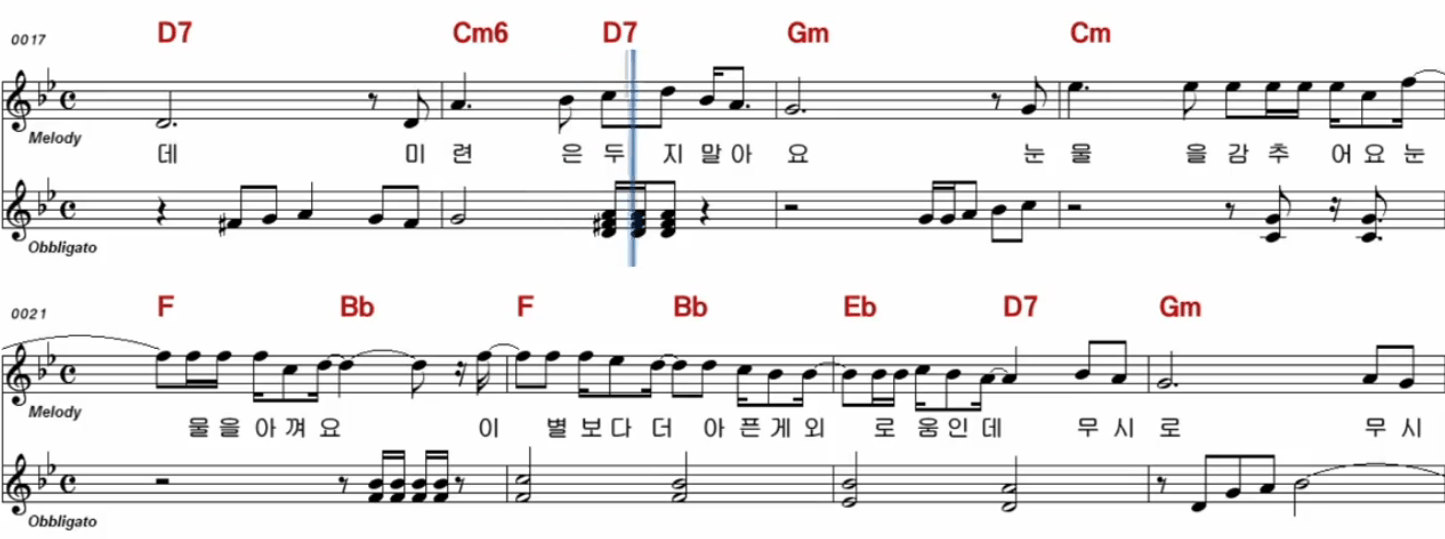나훈아 무시로 악보