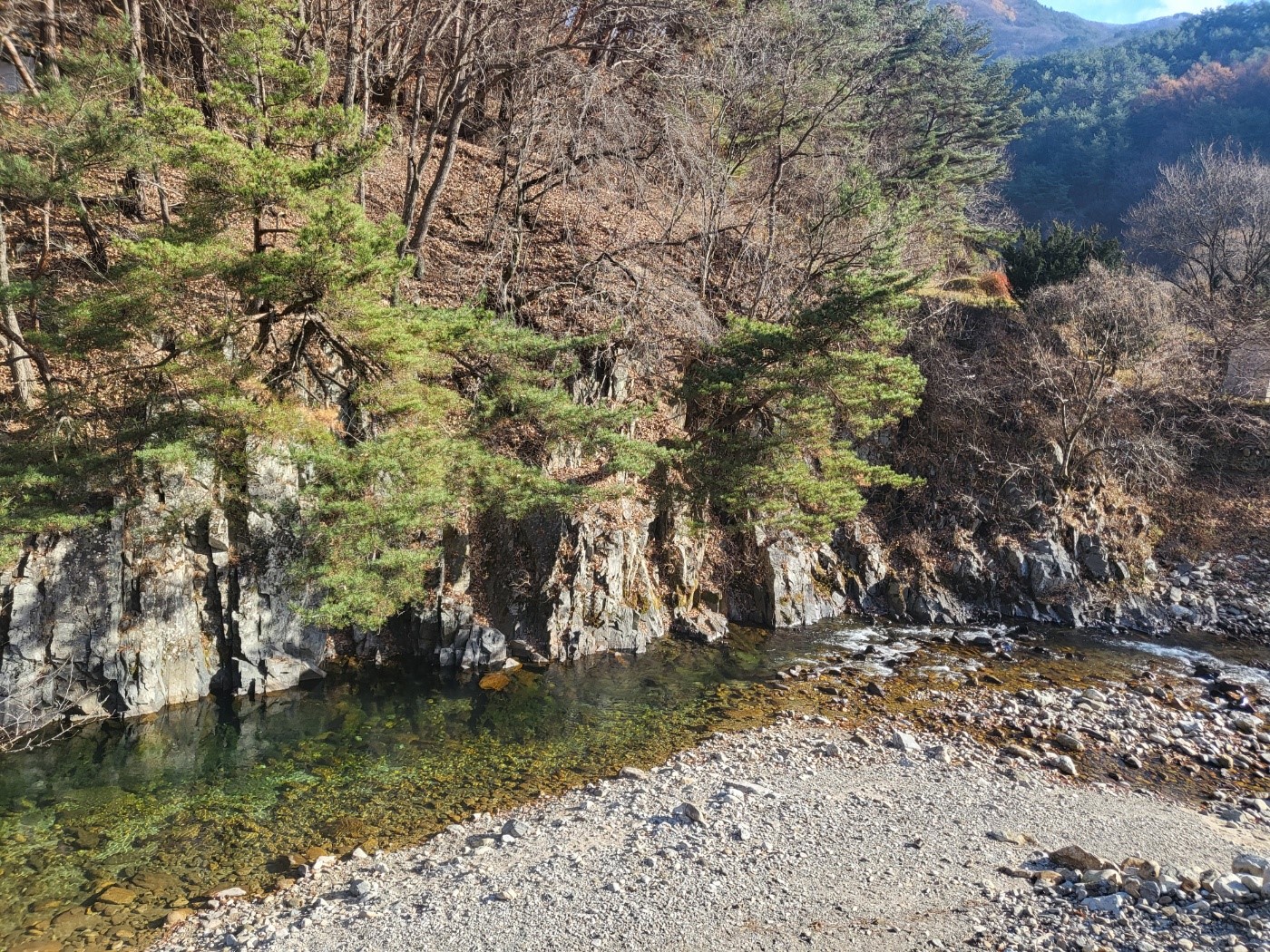 사이트 앞 계곡