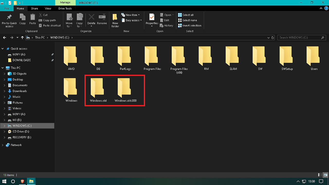 Windows.old 삭제방법 – 윈도우 11 업데이트 설치 후 C드라이브 용량 확보