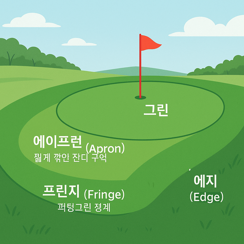 골프 초보를 위한 상식! 에이프런, 에지, 프린지 차이점 한눈에 정리 (무엇인지, 차이, 예시, 팁)