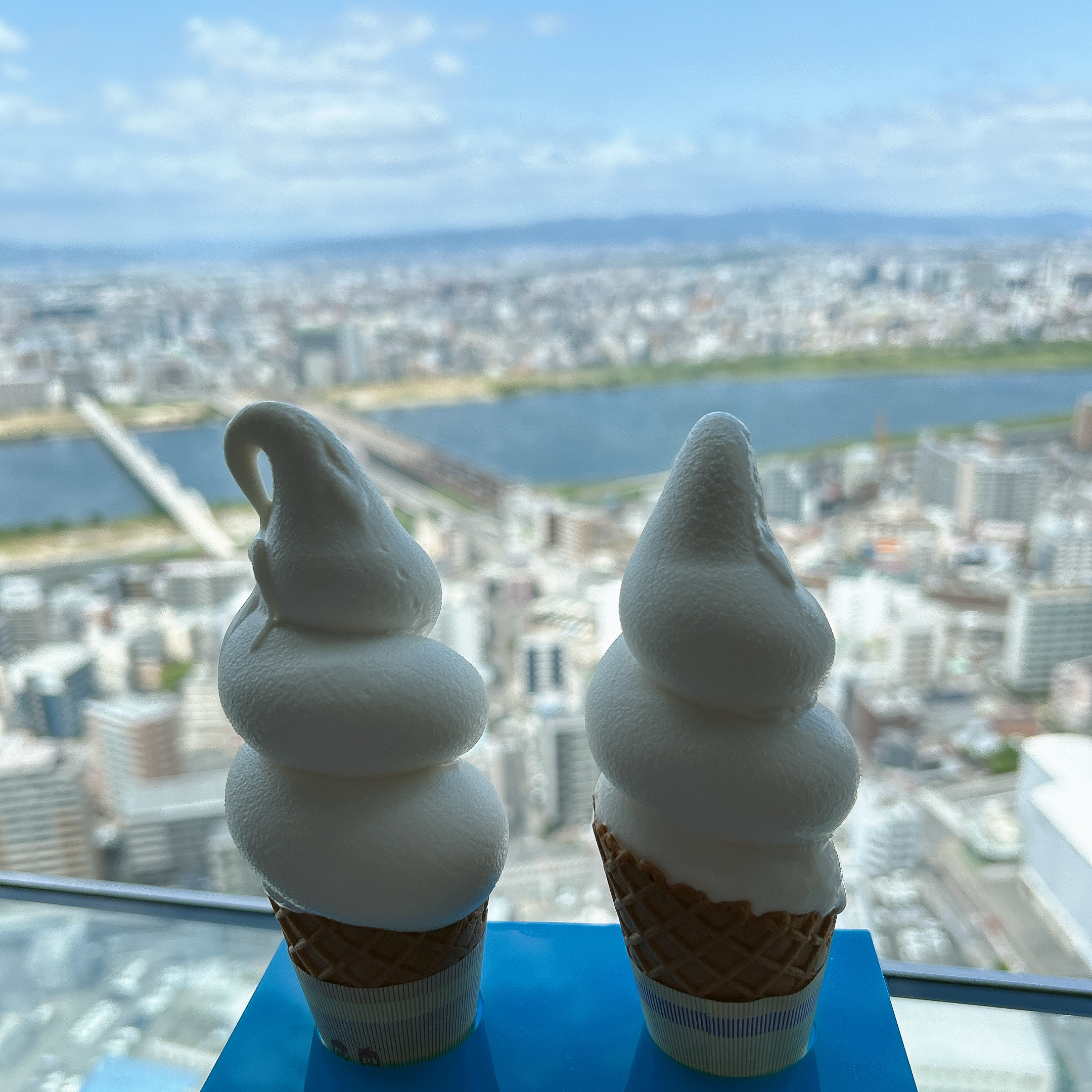스카이빌딩 공중정원 카페 아이스크림