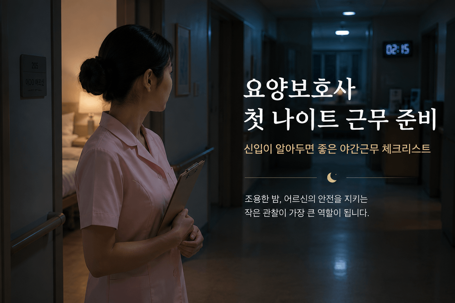 요양보호사의 첫 야간 근무