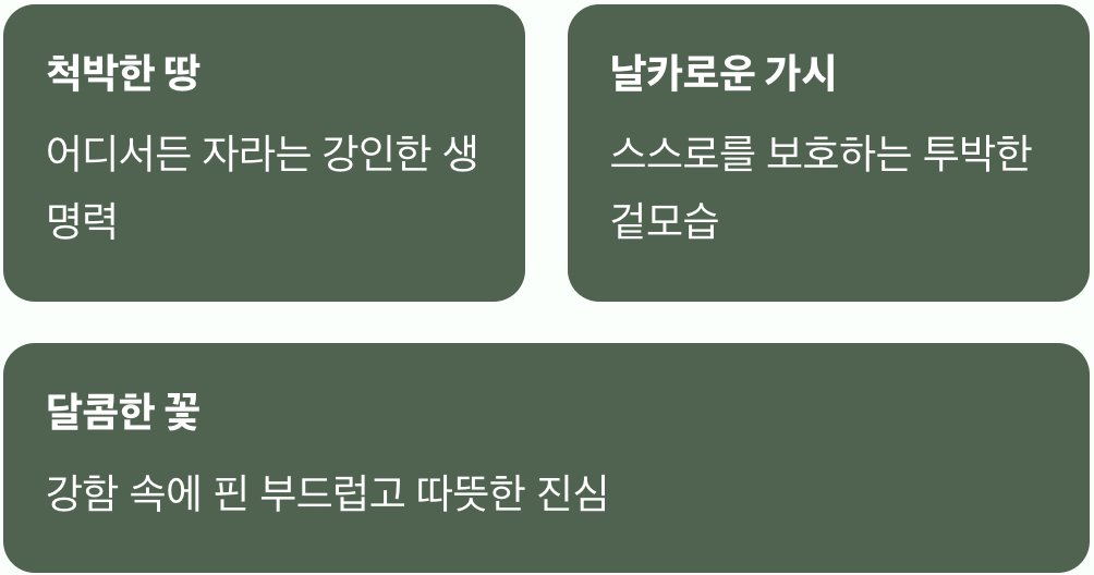 강인함 속에 핀 달콤함