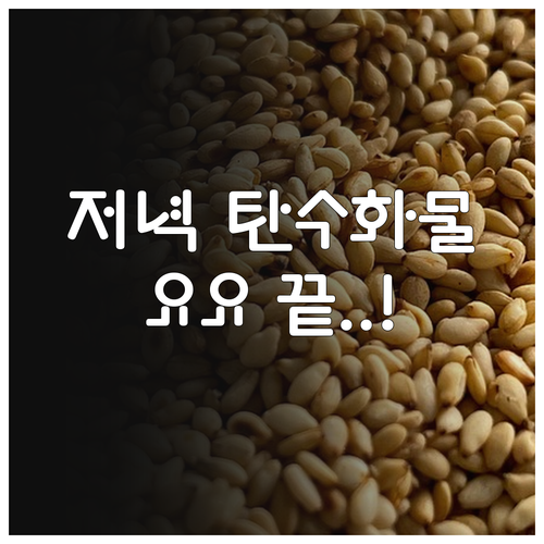 요요 없는 다이어트를 위한 저녁 탄수..