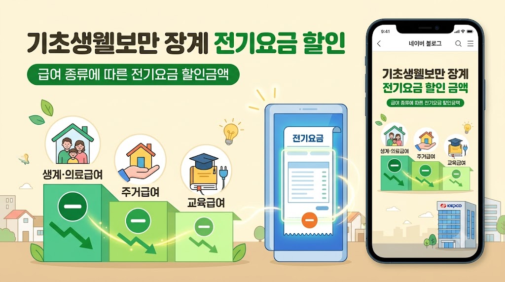 기초생활수급자 전기요금 할인 2026 신청 방법과 놓치기 쉬운 감면 혜택 총정리