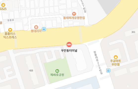 경기우만동 버스터미널-위치