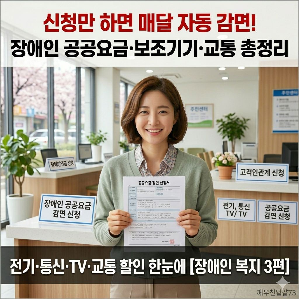 [장애인 복지 3편] 2026 공공요금 감면&middot;보조기기&middot;교통 할인 총정리