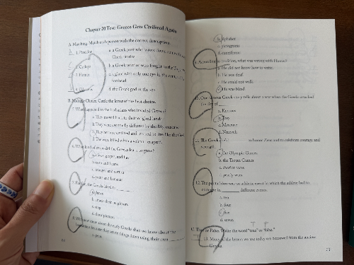 The Story of the World Test and Answer Key 세계역사이야기 워크북 내부 퀴즈