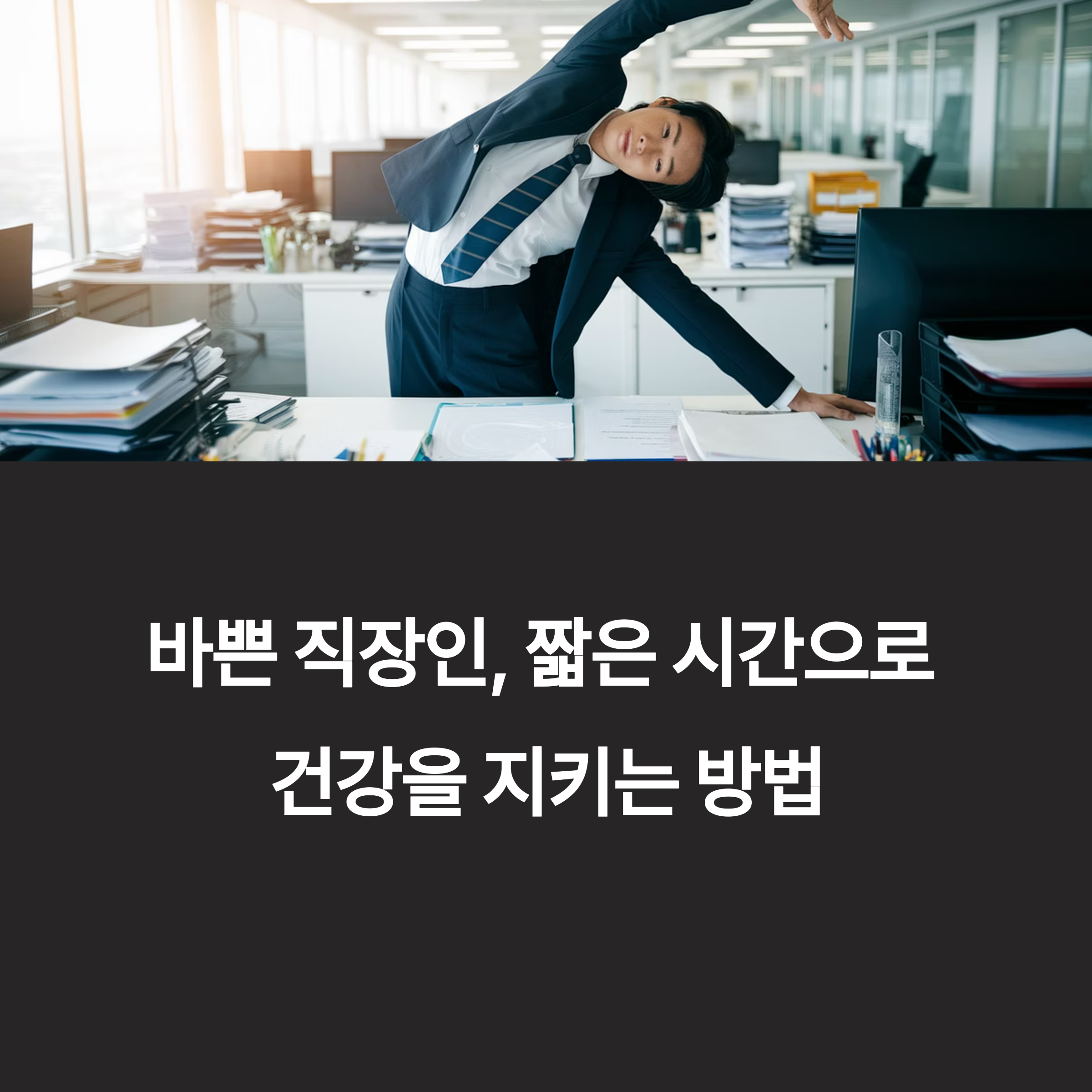 바쁜 직장인을 위한 건강 관리법