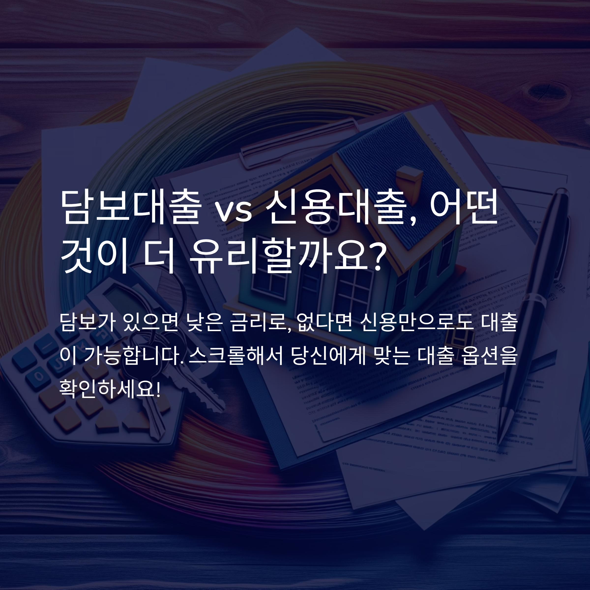담보대출 vs 신용대출