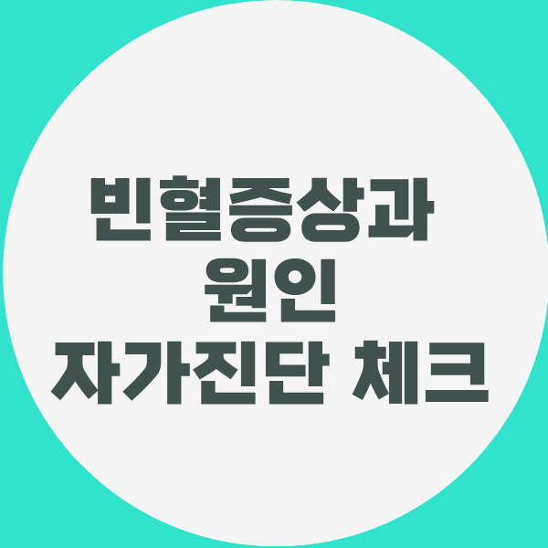 빈혈증상과 원인