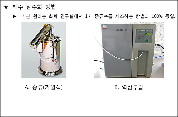 해수 담수화. desalination
