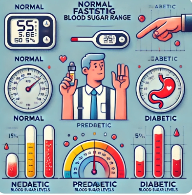 공복혈당 정상 범위 차트 