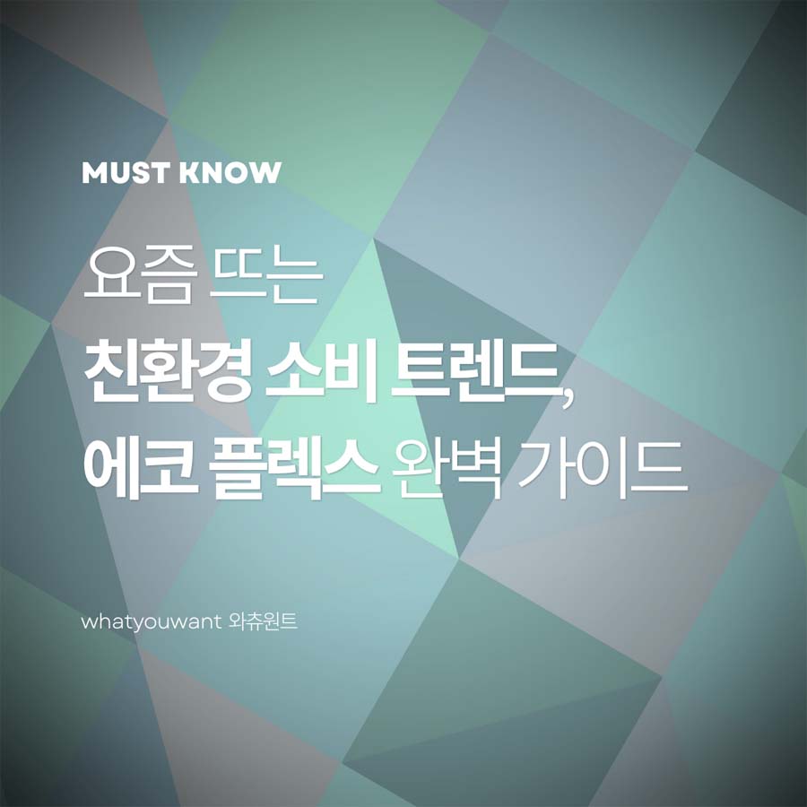 요즘 뜨는 친환경 소비 트렌드, 에코 플렉스 완벽 가이드