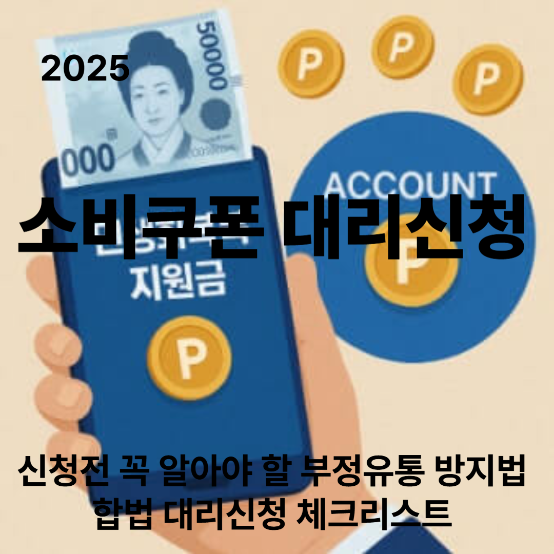 2025년 소비쿠폰 대리신청(신청전 꼭 알아야 할 부정유통 방지법, 합법 대리신청 체크리스트)