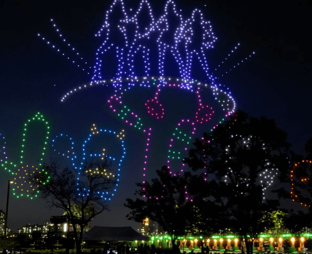 한강 불빛 공연 드론 라이트쇼 