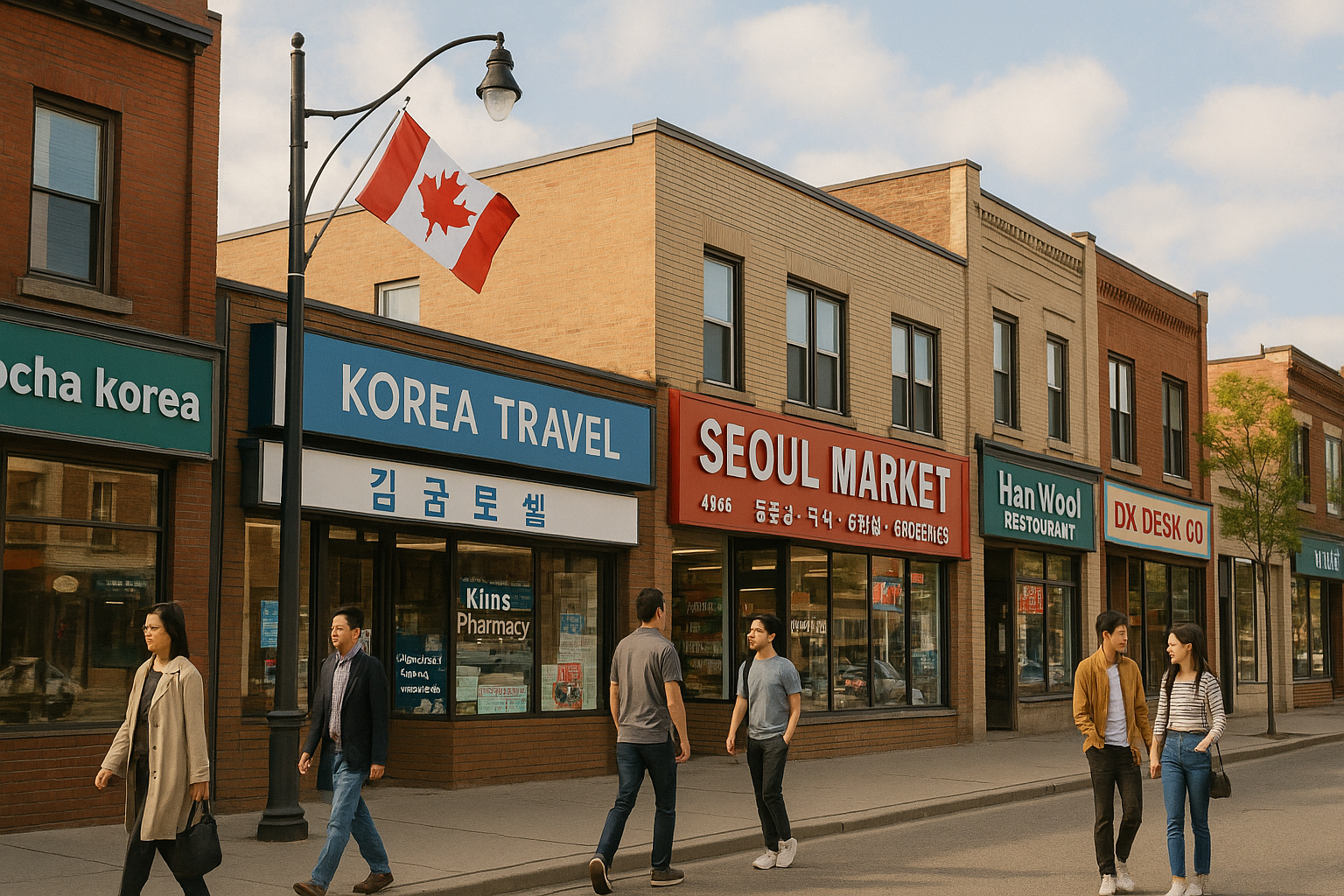 캐나다 한인타운의 모습 표현