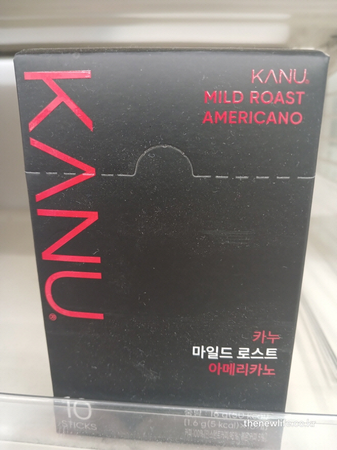 카누 마일드 로스트 블랙커피 스틱 제품 박스