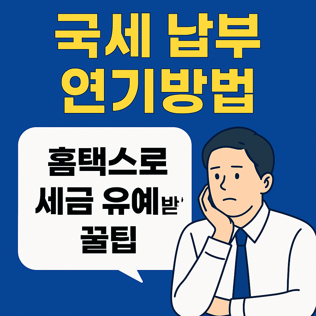 소득세·부가세 못 낼 때? 국세 납부유예 신청 방법 관련 사진